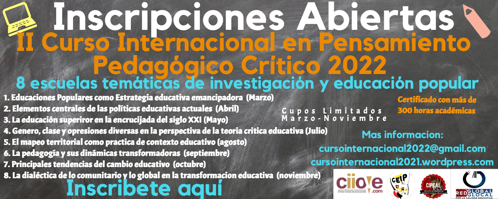 II Curso Internacional de Pensamiento Pedagógico Crítico